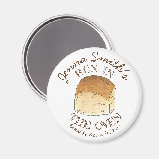 パンにオーブンのパンの夕食赤転がちゃんのシャワー マグネット (正面/裏面)