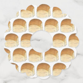 パンにオーブンのパンの夕食赤転がちゃんのシャワー ワイングラスタグ