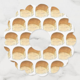 パンにオーブンのパンの夕食赤転がちゃんのシャワー ワイングラスタグ