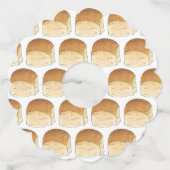 パンにオーブンのパンの夕食赤転がちゃんのシャワー ワイングラスタグ (正面)