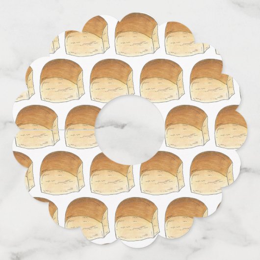 パンにオーブンのパンの夕食赤転がちゃんのシャワー ワイングラスタグ (正面)