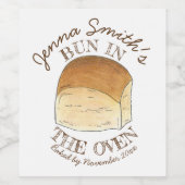 パンにオーブンのパンの夕食赤転がちゃんのシャワー ワインラベル (シングルラベル)