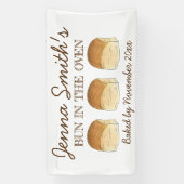 パンにオーブンのパンの夕食赤転がちゃんのシャワー 横断幕 (縦)