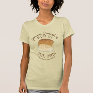 パンにオーブンのパンの夕食赤転がちゃんのシャワー Tシャツ