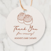 パンにオーブンベーカリー赤ちゃんシャワーありがとう フェイバータグ (裏面)