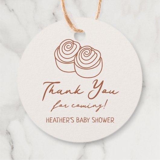 パンにオーブンベーカリー赤ちゃんシャワーありがとう フェイバータグ (裏面)