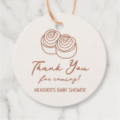 パンにオーブンベーカリー赤ちゃんシャワーありがとう フェイバータグ (正面)