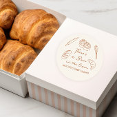 パンにパンベーカリー赤ちゃんシャワー ラウンドシール