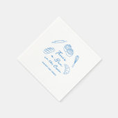 パンにパン男の子の赤ちゃんシャワー スタンダードカクテルナプキン (角)