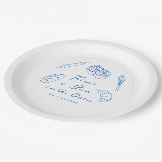 パンにパン男の子の赤ちゃんシャワー ペーパープレート (アングル)