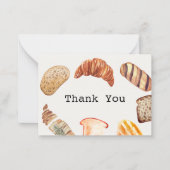 パンのオーブンのペストリー赤ちゃんシャワーありがとう ノートカード (正面)