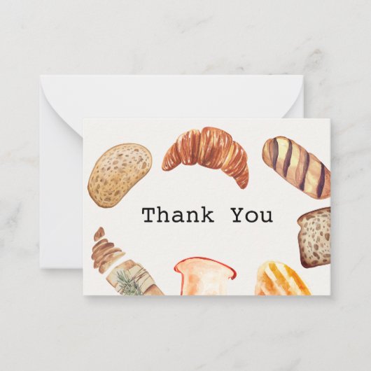 パンのオーブンのペストリー赤ちゃんシャワーありがとう ノートカード