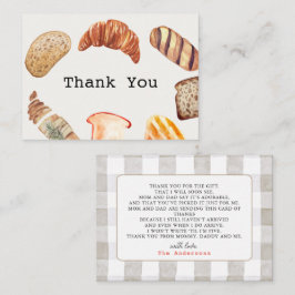 パンのオーブンのペストリー赤ちゃんシャワーありがとう ノートカード