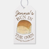 パンのオーブンパンディナーで転がはベビー ギフトタグ (正面)