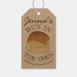 パンのオーブンパンディナーで転がはベビー ギフトタグ