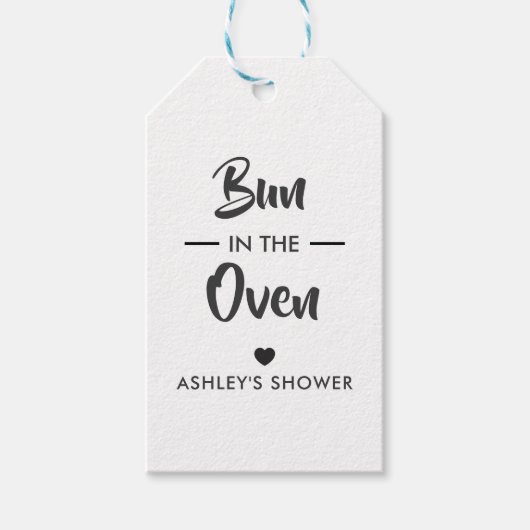 パンのオーブンラベル、ベビーシャワーギフトラベル、クラフト ギフトタグ (正面)
