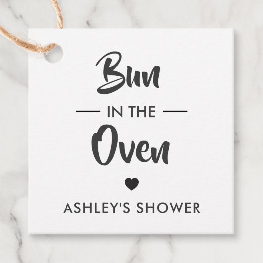 パンのオーブンラベル、ベビーシャワーギフトラベル、クラフト フェイバータグ (正面)
