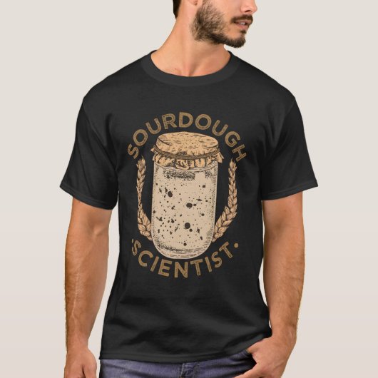 パンのソース生地科学者パン作りベイカー Tシャツ (正面)