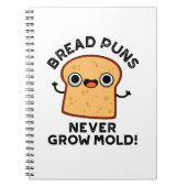 パンのダジャレは決してカビが生えない 面白い食べ物のダジャレ ノートブック (正面)