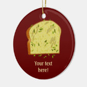 パンのニンニクイタリアンバター切り – あなたの言葉 セラミックオーナメント (左)