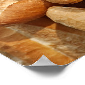 パンのバゲット、ホーカーによる通りでの販売。 ポスター (角)