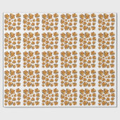 パンのプリン柄 ラッピングペーパー (フラット)