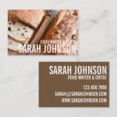 パンのローフベーキングベーカリーパティシシェフフフードブログ 名刺 (正面/裏面)