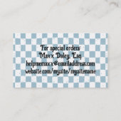 パンのローフ小麦エプロンベーキングベーカリー 名刺 (裏面)