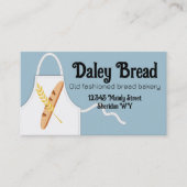 パンのローフ小麦エプロンベーキングベーカリー 名刺 (正面)