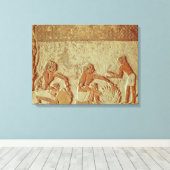 パンの作りとベーキングを描いたレリーフ、 浮き彫り キャンバスプリント (インサイチュ (ウッドフロア))