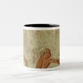 パンの作り、焼けることを描写するレリーフ、浮き彫り ツートーンマグカップ (中央)