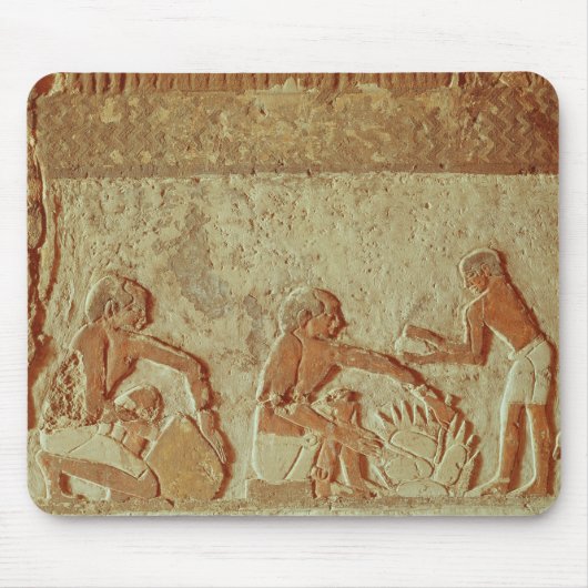 パンの作り、焼けることを描写するレリーフ、浮き彫り マウスパッド (正面)