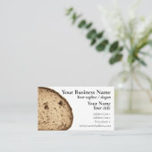 パンの専門店の茶色の焼き目のついた玄米パンのローフ 名刺 (スタンド正面)