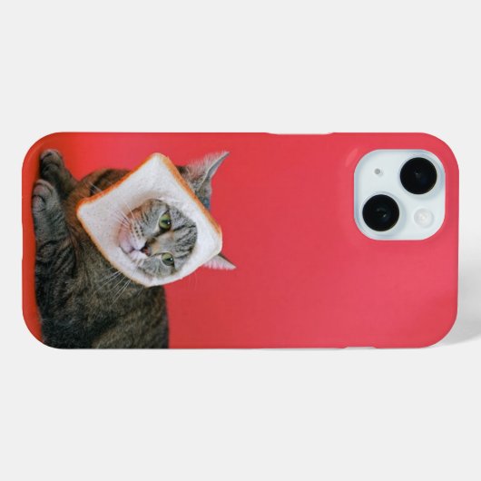 パンの帽子をかぶった猫 Case-Mate iPhoneケース (裏面 (横))