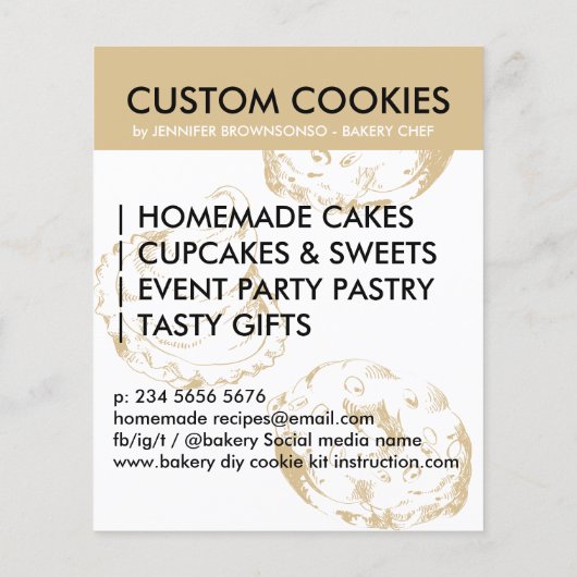 パンの店の手作りクッキーキットの説明が簡単 (裏面)