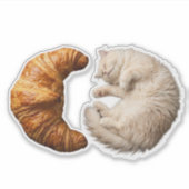 パンの愛猫 - クロワッサンねこ シール (正面)