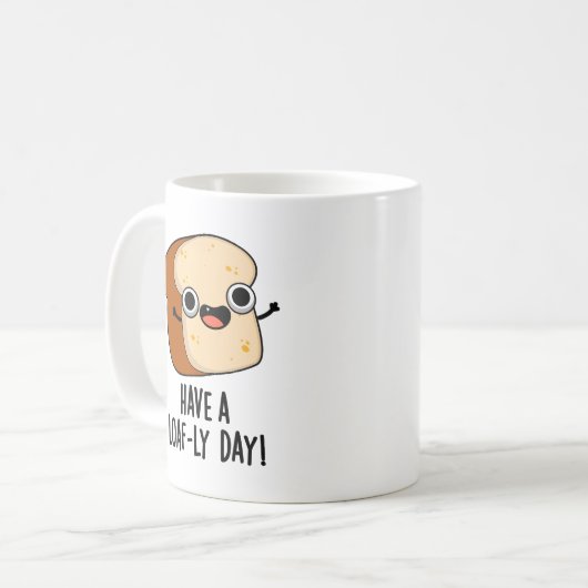 パンの日を過おもしろいごす コーヒーマグカップ (正面左)