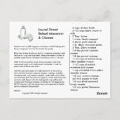 パンの焼いたMacとチーズレシピ ポストカード (裏面)