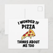 パンの耳まで笑えるピザの名言集!お笑い食品ギフト ポストカード (正面/裏面)
