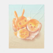 パンの魂 フリースブランケット (正面)