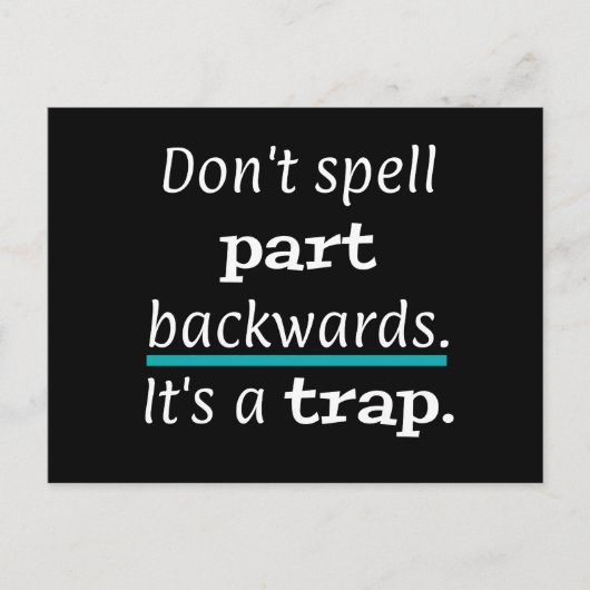 パンのPUN スペルを逆にしないで 笑えるやつ ポストカード (正面)