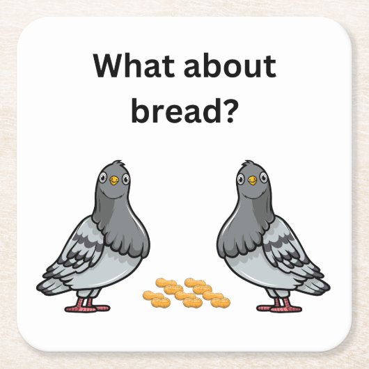 パンは？ スクエアペーパーコースター (正面)