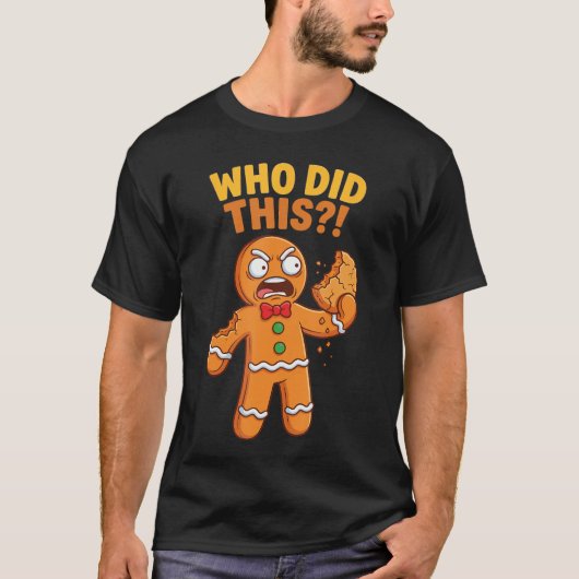 パンをしちゃったジンジャーマン パンジョーク クッキー 女性 Tシャツ (正面)