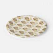 パンを一緒に ブライダルシャワーパーティー ペーパープレート (アングル)