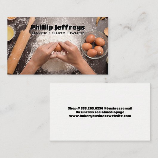 パンを作るパン屋 名刺 (正面/裏面)