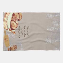 パンを大きく作るプリントエプロン キッチンタオル