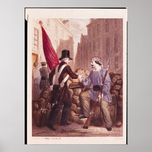 . .パンを学生と分かち合う労働者 ポスター (正面)