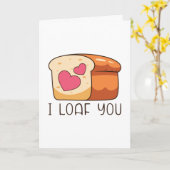 パンを愛してる バレンタイン 食品 パン 愛 面白い ギフト カード (黄色い花)