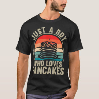 パンを愛する少年 パンケーキ好きの子供 パンケーキラバー Tシャツ