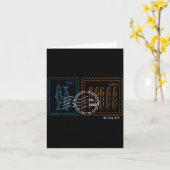 パンを裂き魚を分けると聖書の一節 マタイ 14;19 カード (黄色い花)